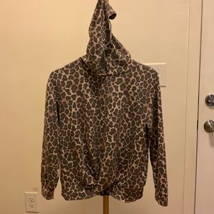 Girls Cheetah Leopard Print Hoodie